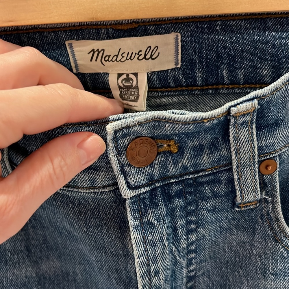 Madewell the perfect vintage Jean ainsworth wash raw hem straight leg - Picture 4 of 8